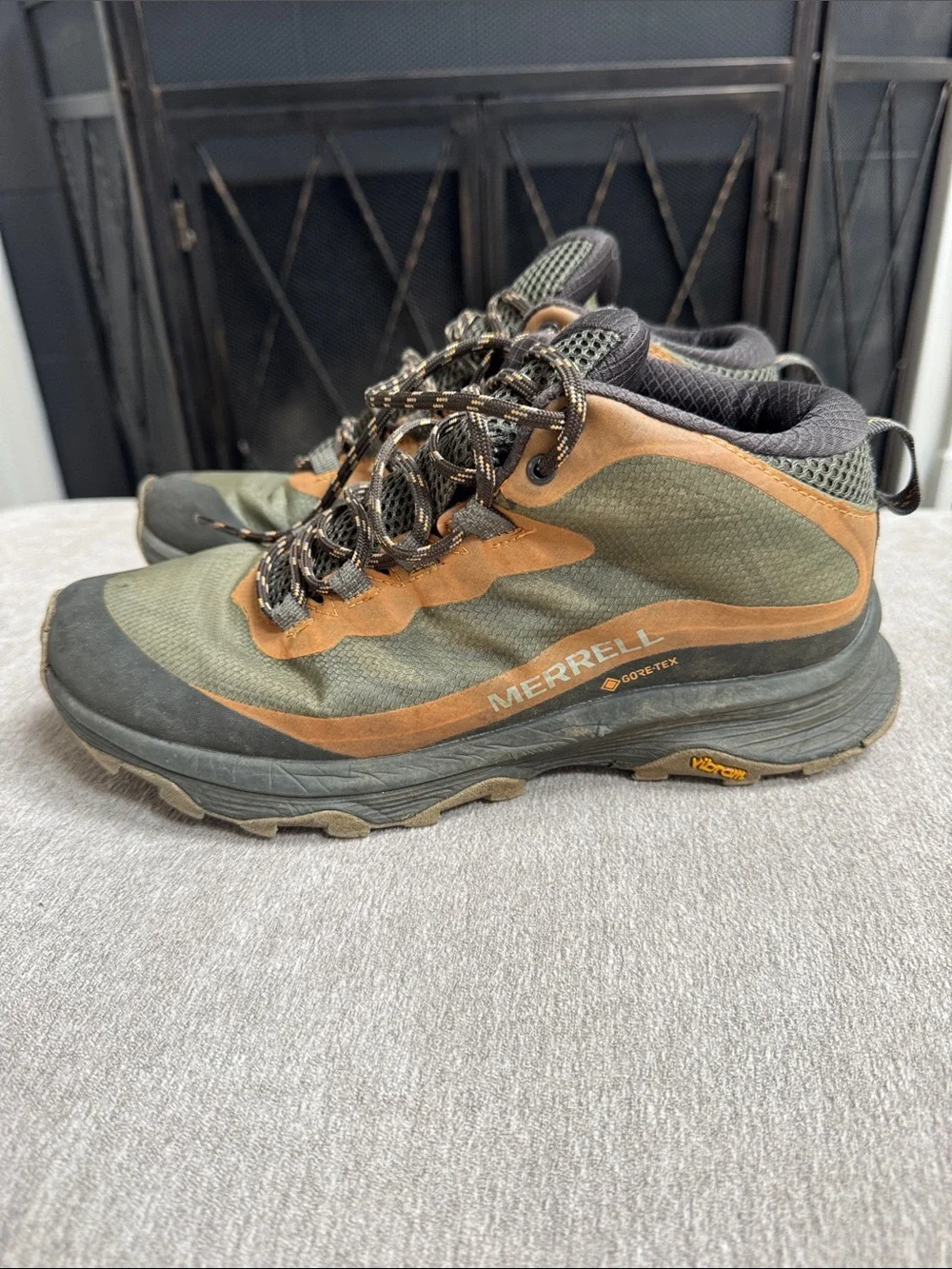 Merrell Olive Green and Brown Gore-Tex Mid Hiking Boots